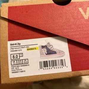 Brand new vans unicorn high top shoes